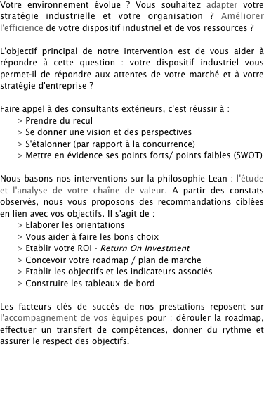 Votre environnement volue ? Vous